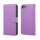 Cross Texture Detachable Leather Phone Case For iPhone SE 2022 / SE 2020 / 8 / 7(Purple)