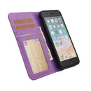 Cross Texture Detachable Leather Phone Case For iPhone SE 2022 / SE 2020 / 8 / 7(Purple)