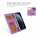 Cross Texture Detachable Leather Phone Case For iPhone SE 2022 / SE 2020 / 8 / 7(Purple)