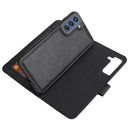 For Samsung Galaxy S21 FE 5G Cross Texture Detachable Leather Phone Case(Black)