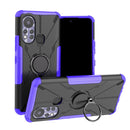 For Infinix Hot 11S Armor Bear Shockproof PC + TPU Protective Phone Case with Ring Holder(Purple)