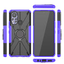 For Infinix Hot 11S Armor Bear Shockproof PC + TPU Protective Phone Case with Ring Holder(Purple)