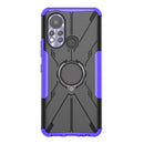 For Infinix Hot 11S Armor Bear Shockproof PC + TPU Protective Phone Case with Ring Holder(Purple)