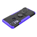For Infinix Hot 11S Armor Bear Shockproof PC + TPU Protective Phone Case with Ring Holder(Purple)
