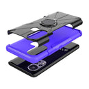 For Infinix Hot 11S Armor Bear Shockproof PC + TPU Protective Phone Case with Ring Holder(Purple)