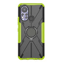 For Infinix Hot 11S Armor Bear Shockproof PC + TPU Protective Phone Case with Ring Holder(Green)