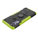 For Infinix Hot 11S Armor Bear Shockproof PC + TPU Protective Phone Case with Ring Holder(Green)