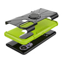 For Infinix Hot 11S Armor Bear Shockproof PC + TPU Protective Phone Case with Ring Holder(Green)