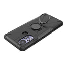 For Infinix Hot 11S Armor Bear Shockproof PC + TPU Protective Phone Case with Ring Holder(Black)