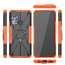 For Infinix Hot 11S Armor Bear Shockproof PC + TPU Protective Phone Case with Ring Holder(Orange)