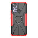 For Infinix Hot 11S Armor Bear Shockproof PC + TPU Protective Phone Case with Ring Holder(Red)