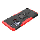 For Infinix Hot 11S Armor Bear Shockproof PC + TPU Protective Phone Case with Ring Holder(Red)