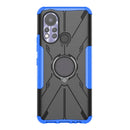 For Infinix Hot 11S Armor Bear Shockproof PC + TPU Protective Phone Case with Ring Holder(Blue)