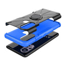 For Infinix Hot 11S Armor Bear Shockproof PC + TPU Protective Phone Case with Ring Holder(Blue)
