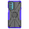 For Motorola Moto Edge 20 Armor Bear Shockproof PC + TPU Protective Phone Case with Ring Holder(Purple)