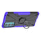 For Motorola Moto Edge 20 Armor Bear Shockproof PC + TPU Protective Phone Case with Ring Holder(Purple)