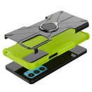 For Motorola Moto Edge 20 Armor Bear Shockproof PC + TPU Protective Phone Case with Ring Holder(Green)