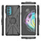 For Motorola Moto Edge 20 Armor Bear Shockproof PC + TPU Protective Phone Case with Ring Holder(Black)