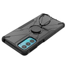 For Motorola Moto Edge 20 Armor Bear Shockproof PC + TPU Protective Phone Case with Ring Holder(Black)