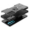 For Motorola Moto Edge 20 Armor Bear Shockproof PC + TPU Protective Phone Case with Ring Holder(Black)