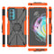 For Motorola Moto Edge 20 Armor Bear Shockproof PC + TPU Protective Phone Case with Ring Holder(Orange)