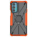 For Motorola Moto Edge 20 Armor Bear Shockproof PC + TPU Protective Phone Case with Ring Holder(Orange)