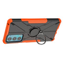 For Motorola Moto Edge 20 Armor Bear Shockproof PC + TPU Protective Phone Case with Ring Holder(Orange)