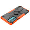 For Motorola Moto Edge 20 Armor Bear Shockproof PC + TPU Protective Phone Case with Ring Holder(Orange)