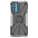 For Motorola Moto Edge 20 Armor Bear Shockproof PC + TPU Protective Phone Case with Ring Holder(White)