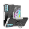 For Motorola Moto Edge 20 Armor Bear Shockproof PC + TPU Protective Phone Case with Ring Holder(White)