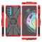 For Motorola Moto Edge 20 Armor Bear Shockproof PC + TPU Protective Phone Case with Ring Holder(Red)