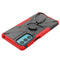 For Motorola Moto Edge 20 Armor Bear Shockproof PC + TPU Protective Phone Case with Ring Holder(Red)