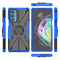 For Motorola Moto Edge 20 Armor Bear Shockproof PC + TPU Protective Phone Case with Ring Holder(Blue)
