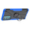 For Motorola Moto Edge 20 Armor Bear Shockproof PC + TPU Protective Phone Case with Ring Holder(Blue)
