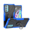 For Motorola Moto Edge 20 Armor Bear Shockproof PC + TPU Protective Phone Case with Ring Holder(Blue)