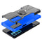For Motorola Moto Edge 20 Armor Bear Shockproof PC + TPU Protective Phone Case with Ring Holder(Blue)