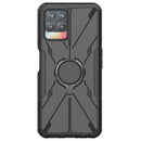 For OPPO Realme 8i Armor Bear Shockproof PC + TPU Protective Phone Case with Ring Holder(Black)