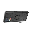 For OPPO Realme 8i Armor Bear Shockproof PC + TPU Protective Phone Case with Ring Holder(Black)