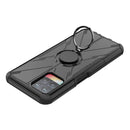For OPPO Realme 8i Armor Bear Shockproof PC + TPU Protective Phone Case with Ring Holder(Black)