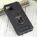 For Samsung Galaxy A03 Sliding Camera Cover Design PC + TPU Shockproof Phone Case(Black)