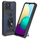 For Samsung Galaxy A03 Sliding Camera Cover Design PC + TPU Shockproof Phone Case(Blue)