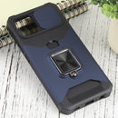 For Samsung Galaxy A03 Sliding Camera Cover Design PC + TPU Shockproof Phone Case(Blue)