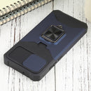 For Samsung Galaxy A03 Sliding Camera Cover Design PC + TPU Shockproof Phone Case(Blue)
