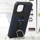 For Samsung Galaxy A03 Sliding Camera Cover Design PC + TPU Shockproof Phone Case(Blue)