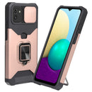 For Samsung Galaxy A03 Sliding Camera Cover Design PC + TPU Shockproof Phone Case(Rose Gold)