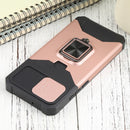 For Samsung Galaxy A03 Sliding Camera Cover Design PC + TPU Shockproof Phone Case(Rose Gold)