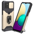 For Samsung Galaxy A03 Sliding Camera Cover Design PC + TPU Shockproof Phone Case(Gold)