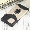 For Samsung Galaxy A03 Sliding Camera Cover Design PC + TPU Shockproof Phone Case(Gold)