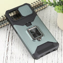 For Samsung Galaxy A03 Sliding Camera Cover Design PC + TPU Shockproof Phone Case(Dark Green)