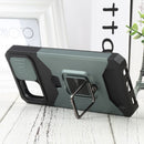 For Samsung Galaxy A03 Sliding Camera Cover Design PC + TPU Shockproof Phone Case(Dark Green)